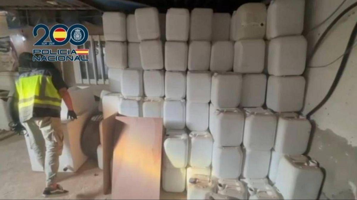 Fardos de cocaína intervenidos en la operación Sombra Negra.