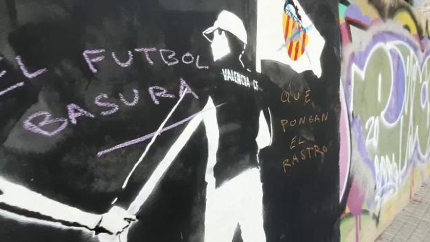 Atacan el mural del Valencia CF y Españeta