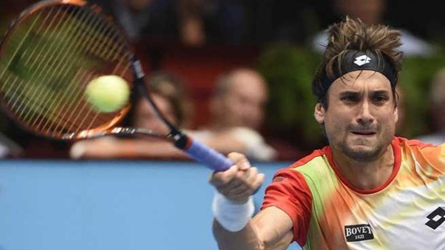 David Ferrer, en su partido en Viena.