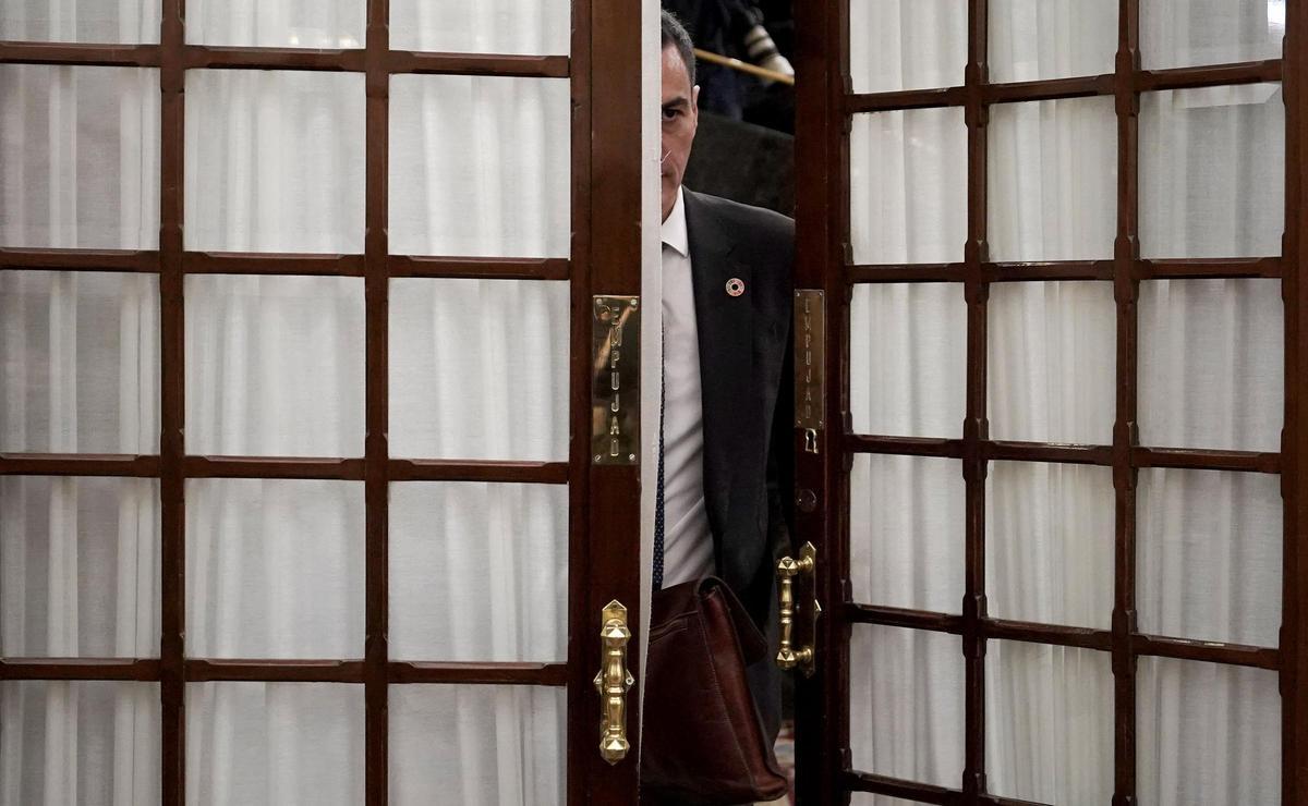 Pedro Sánchez en la sesión de control al Gobierno en el Congreso.