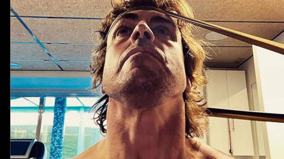 Alonso ha sorprendido con esta imagen de su entrenamiento