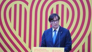 Salvador Illa, durante un acto de la Diada celebrado en Madrid a mediados de septiembre.