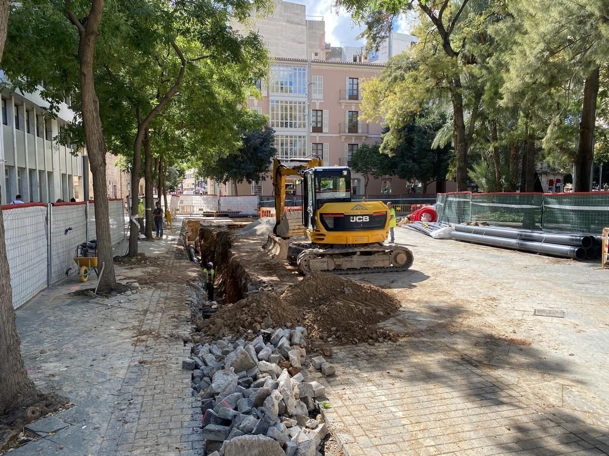 Las excavaciones en la plaza de España ya ocupan toda la superficie