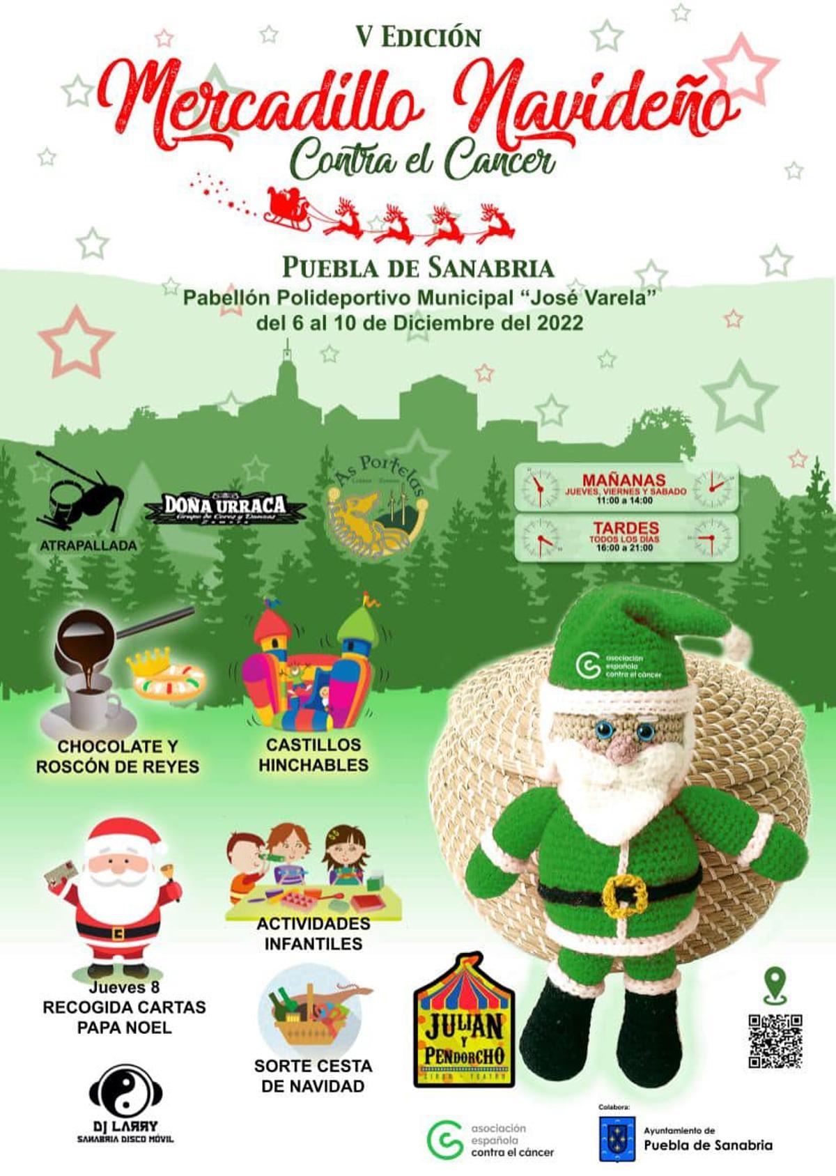 Mercadillo navideño contra el cáncer en Puebla de Sanabria hasta el 10 de diciembre.