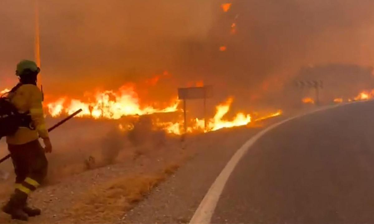 El incendio de Los Gallardos, Almería, en imágenes.