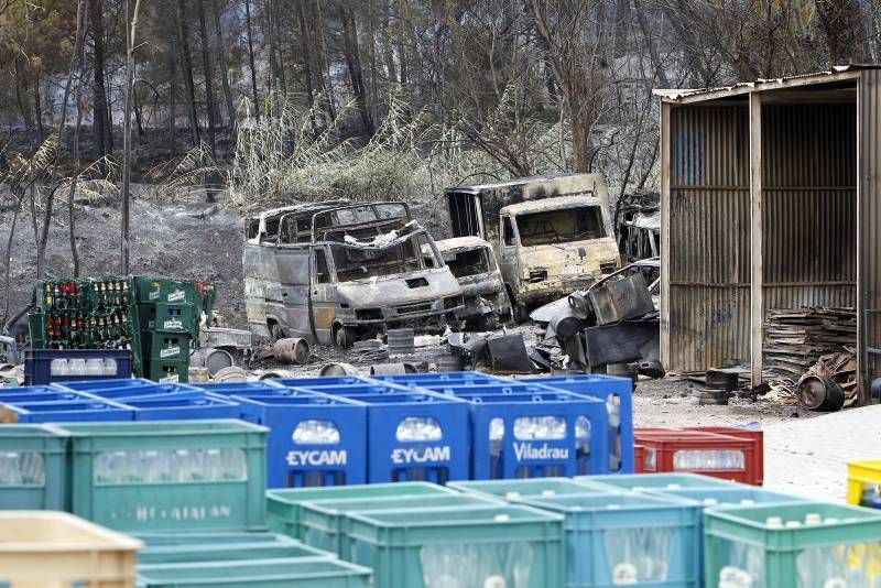 Imágenes del incendio en Alcañiz