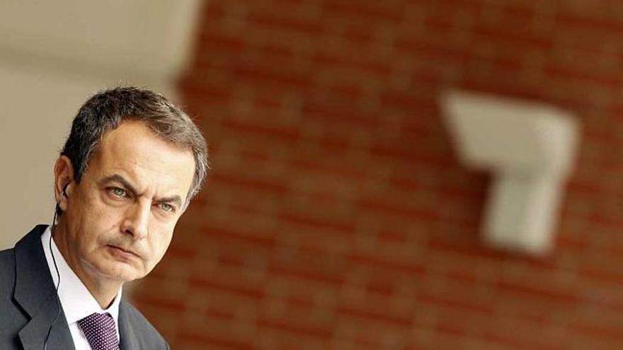 Zapatero, en una reciente comparecencia de prensa a las puertas de La Moncloa.