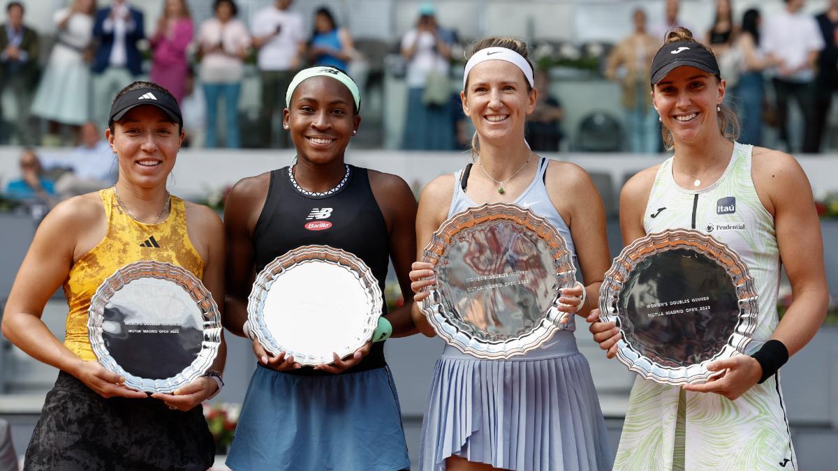 Las finalistas de la modalidad de dobles femenina