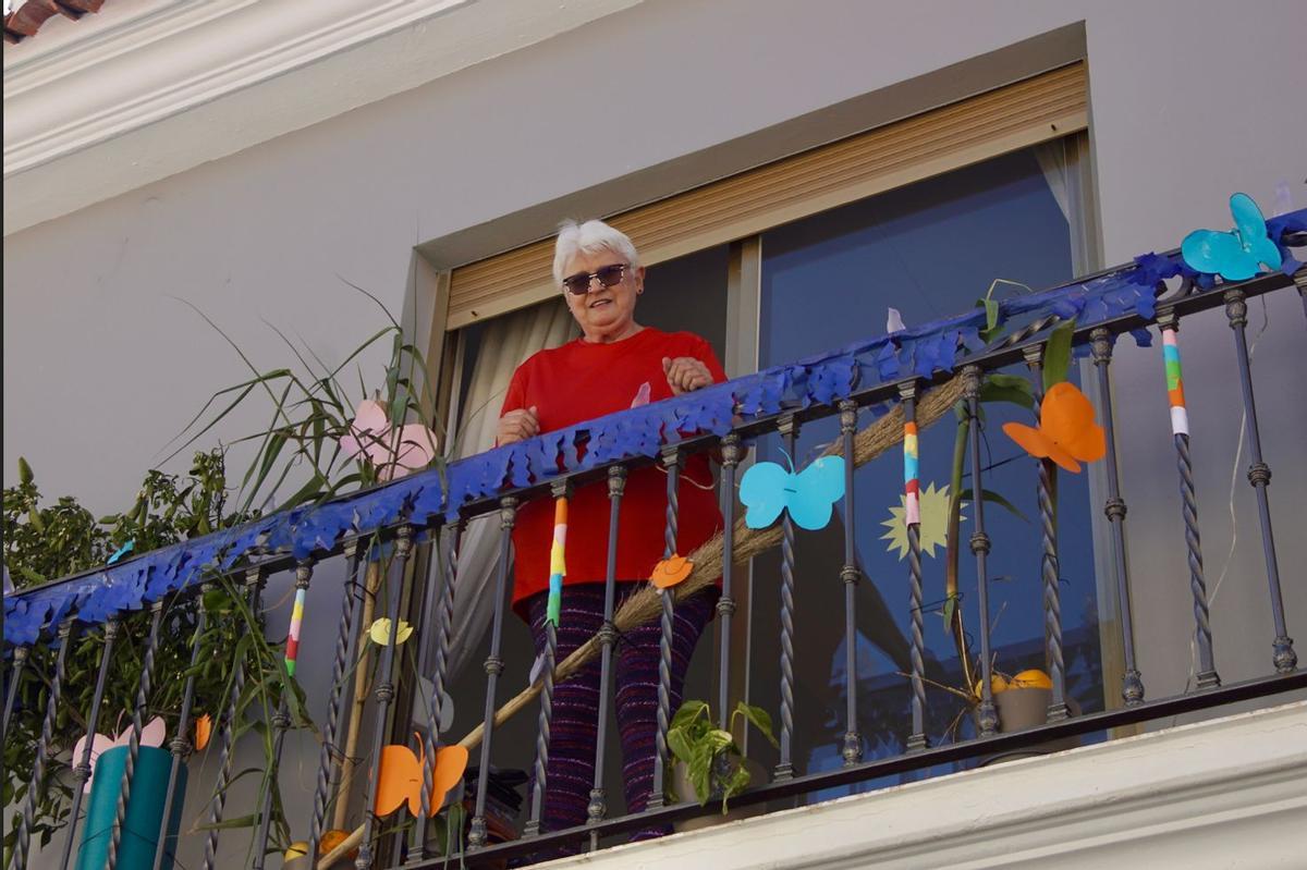 Uno de los balcones el año pasado.