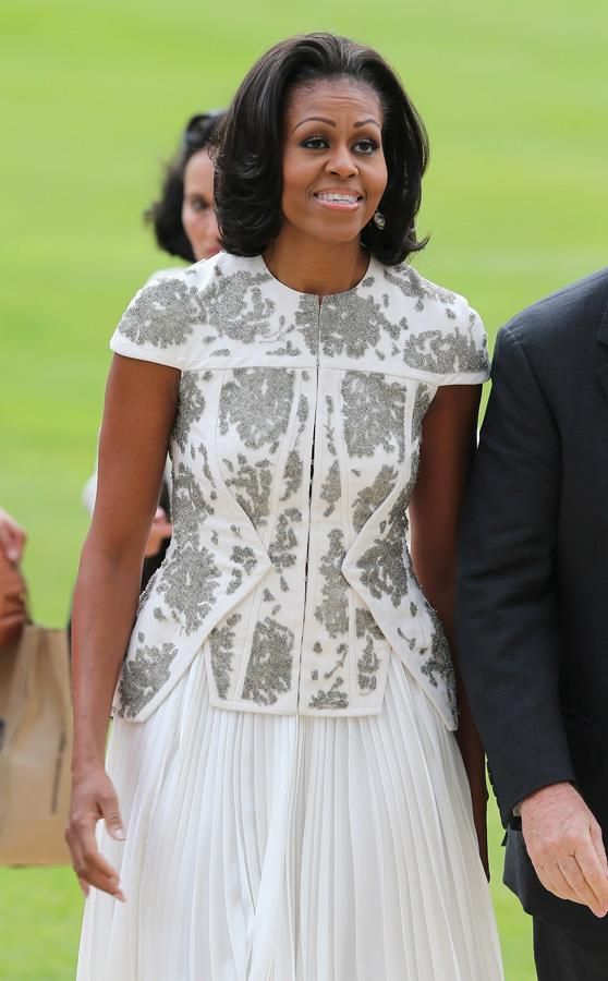 Michelle Obama con vestido de J. Mendel
