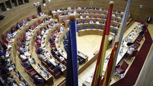 Imagen del pleno de las Corts valencianas.