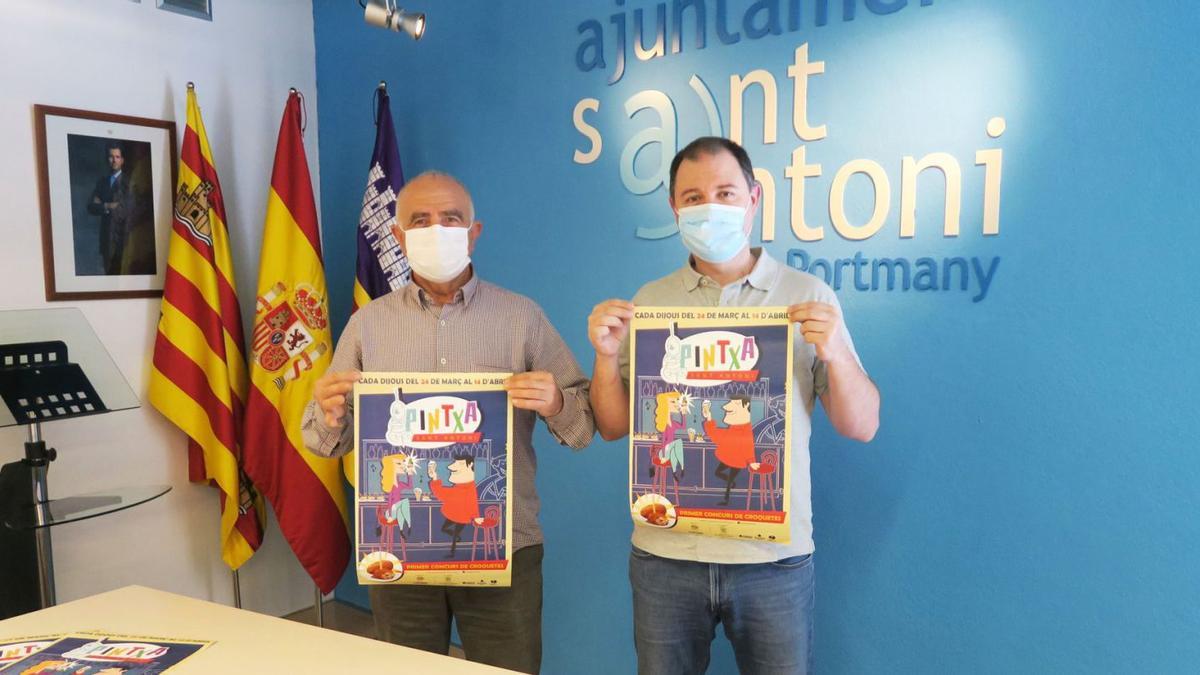 Joan Torres y Miquel Tur durante la presentación del evento ayer en el Ayuntamiento. | AYTO. SANT ANTONI