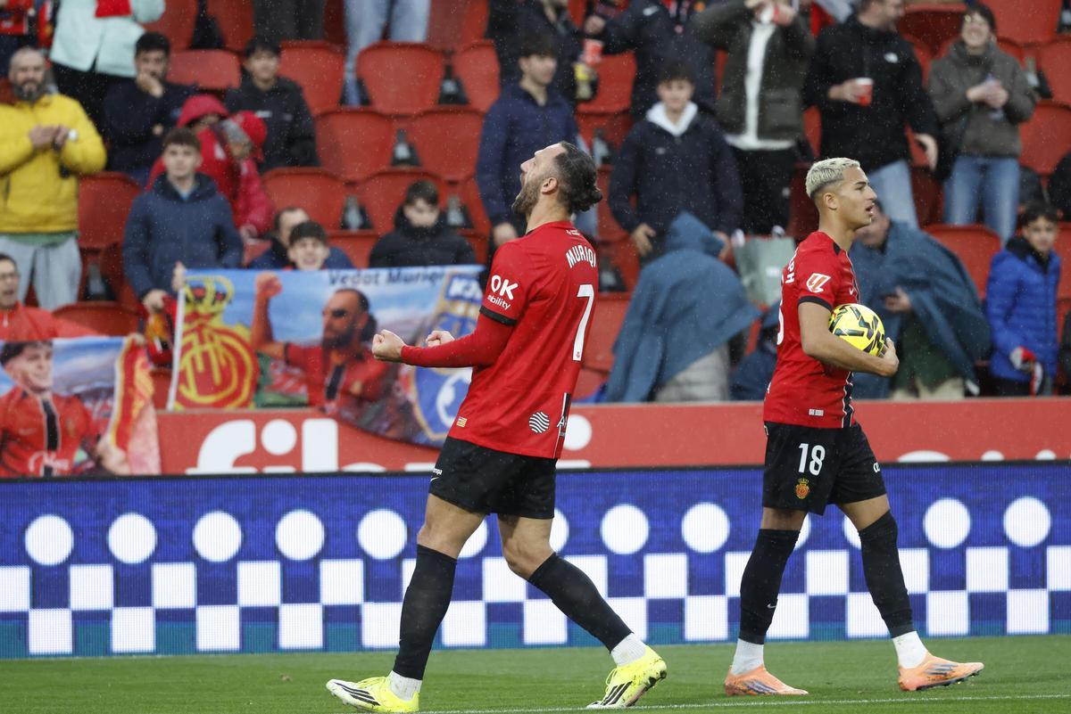 Muriqi, celebrando su segundo gol ante el Athletic.