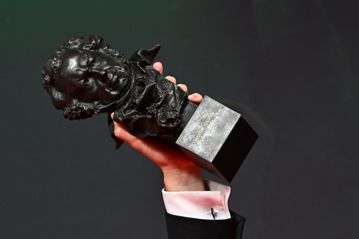 Detalle de un premio Goya durante la ceremonia del pasado año.