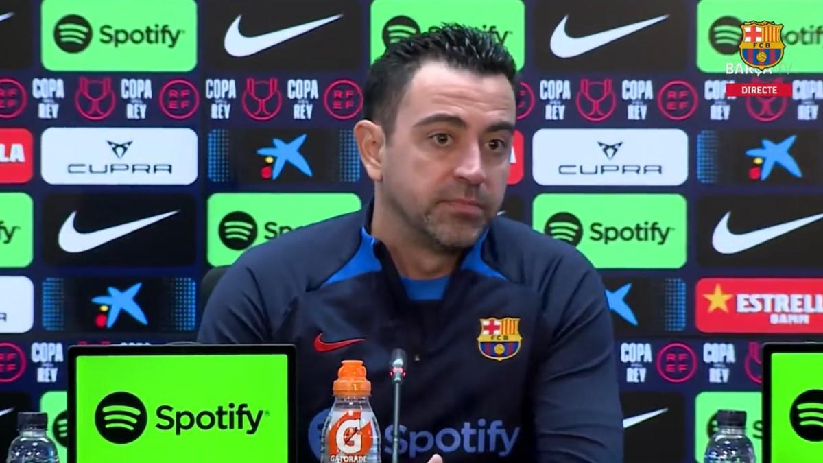Xavi Hernández, en rueda de prensa