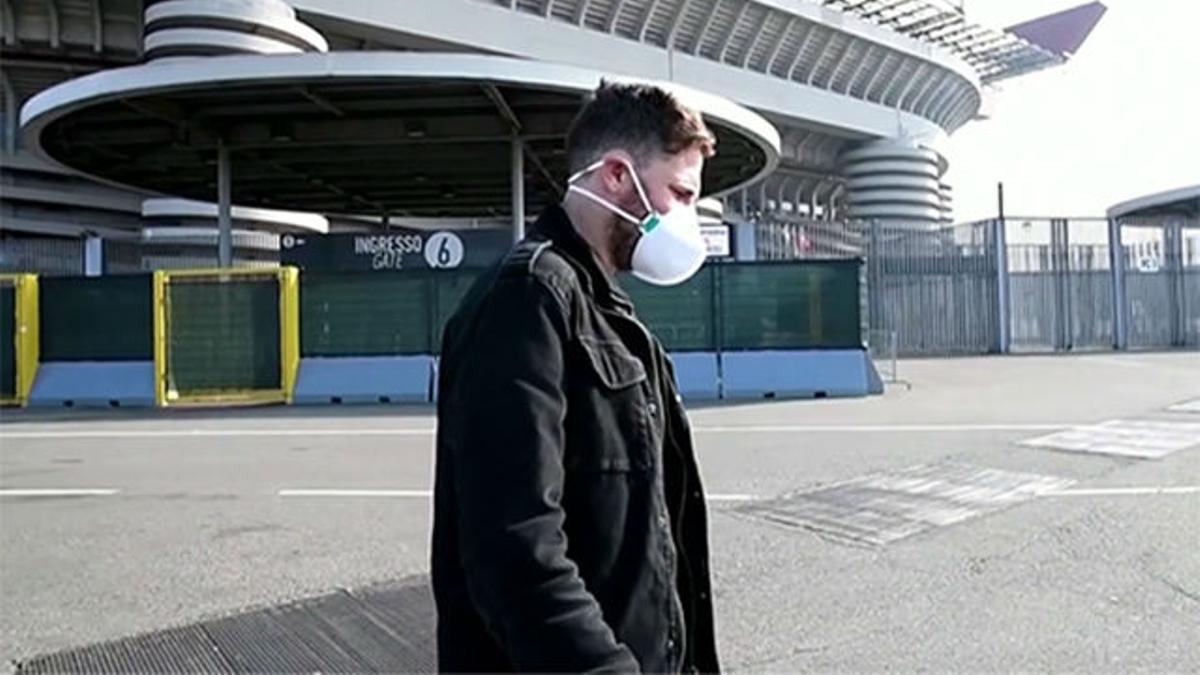 Coronavirus, un domingo sin fútbol en San Siro