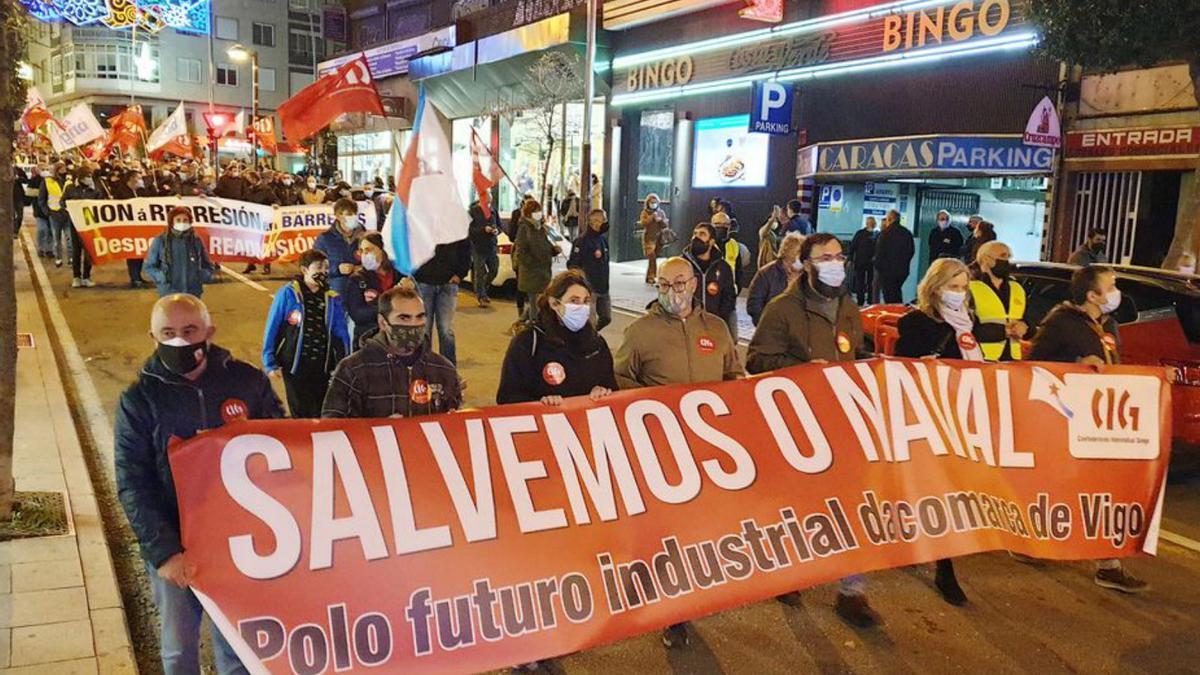 Movilización en Vigo y reunión en Madrid por el sector naval | MARTA G. BREA
