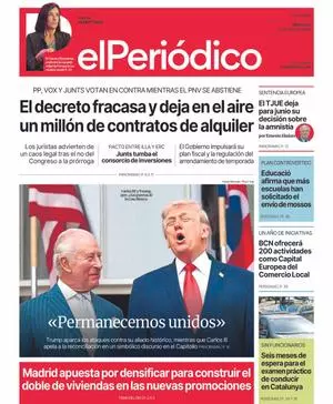La portada de EL PERIÓDICO del 29 de abril de 2026
