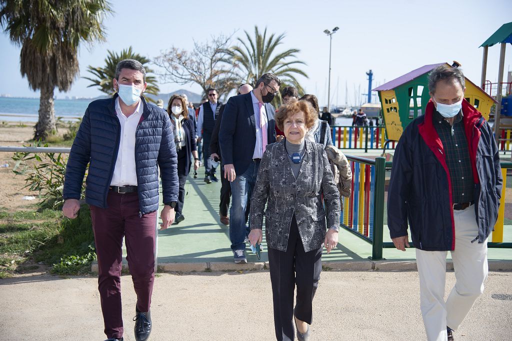 Visita de eurodiputados al Mar Menor