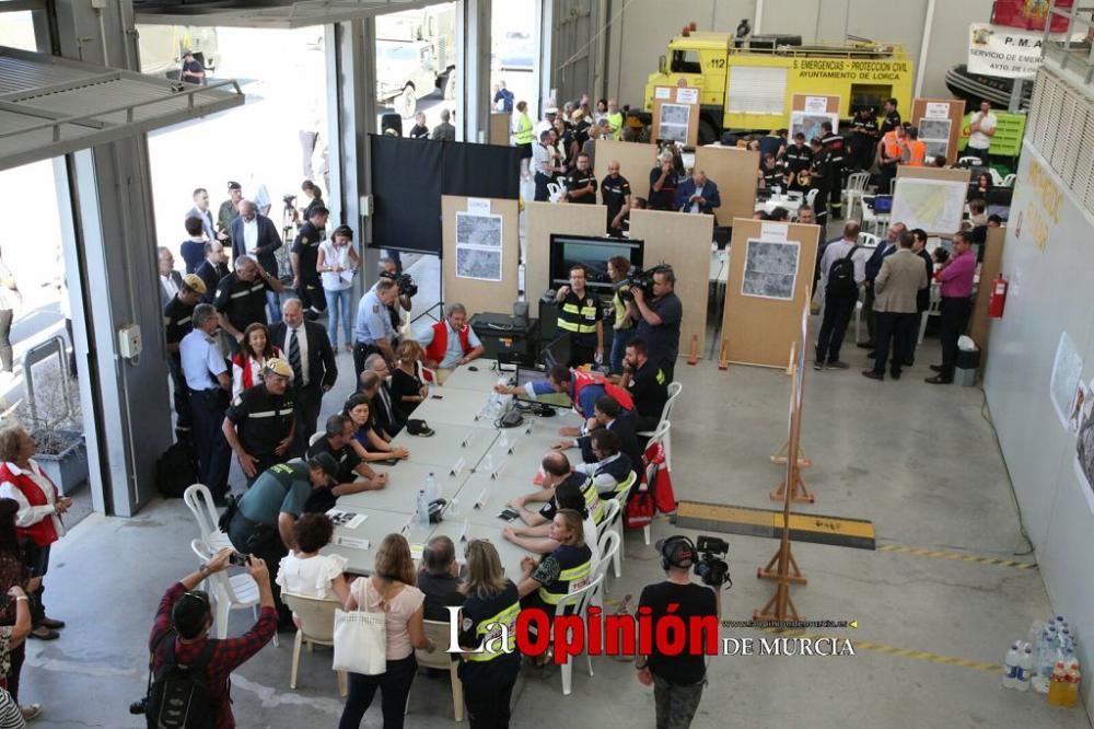 Simulacro en Lorca por inundaciones, terremoto y f