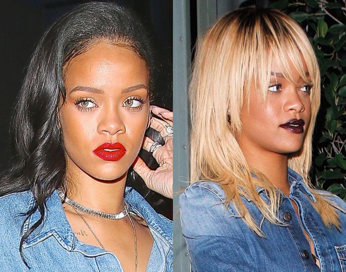 ¿Rubia o morena? Rihanna