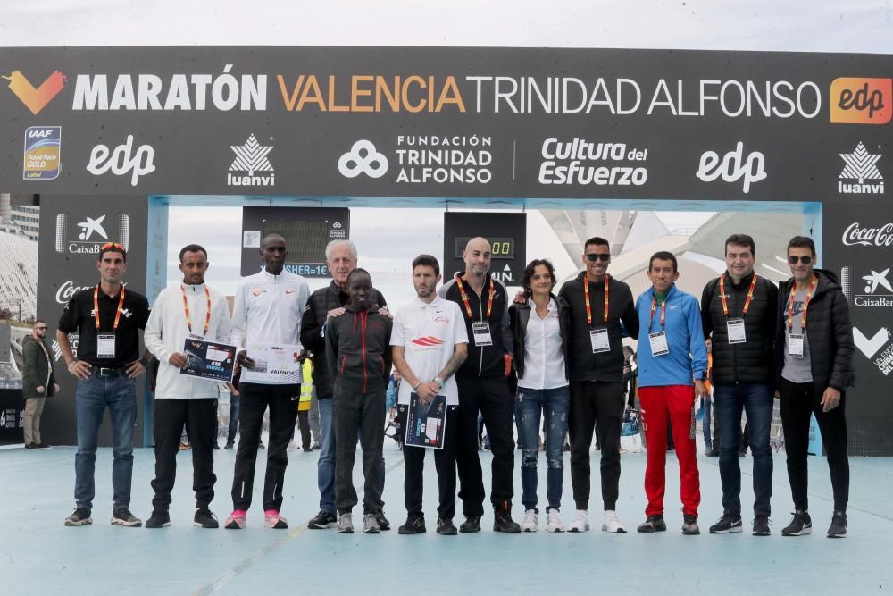 Presentación de los atletas élite del Maratón Valencia Trinidad Alfonso y 10k