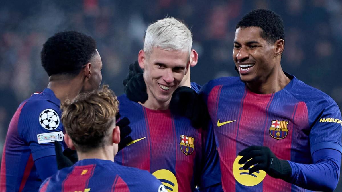 Olmo marcó un golazo en Praga