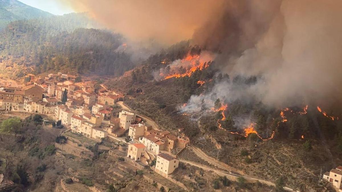 Una imagen del incendio de Castellón.