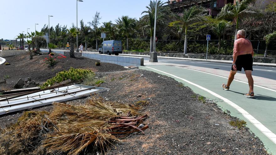 Ruta por zonas con desperfectos en Playa del Ingles