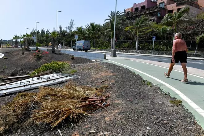 Ruta por zonas con desperfectos en Playa del Ingles