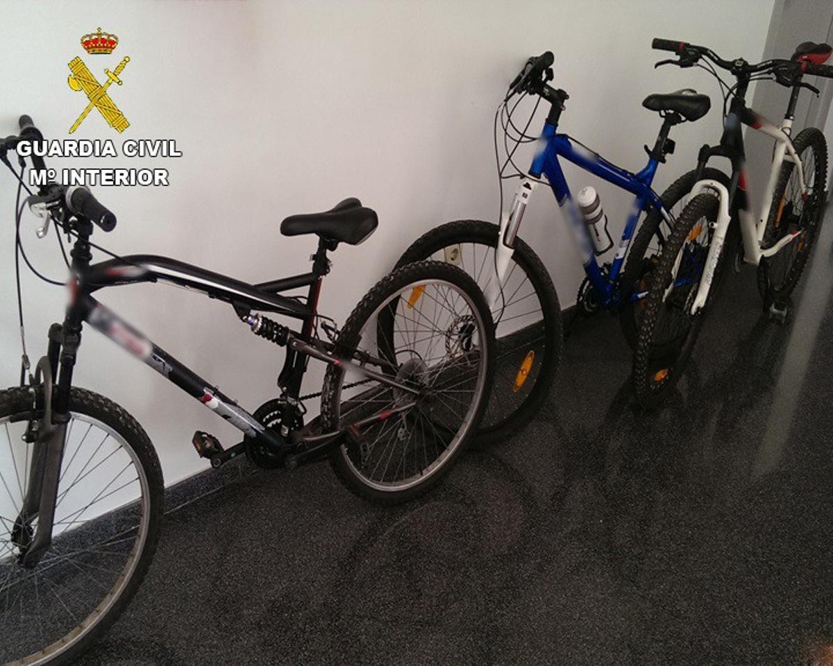 Bicicletas recuperadas por la Guardia Civil