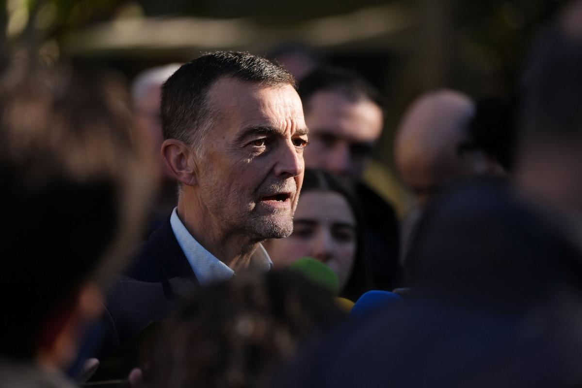 El coordinador federal de Izquierda Unida, Antonio Maíllo, durante el anuncio de la candidatura, la semana pasada.