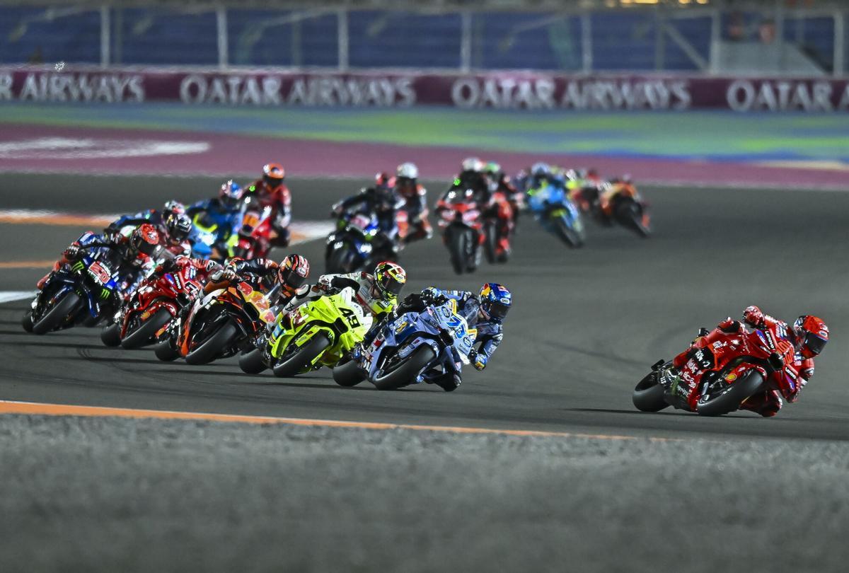 La parrilla de MotoGP durante la carrera del GP de Qatar de 2025