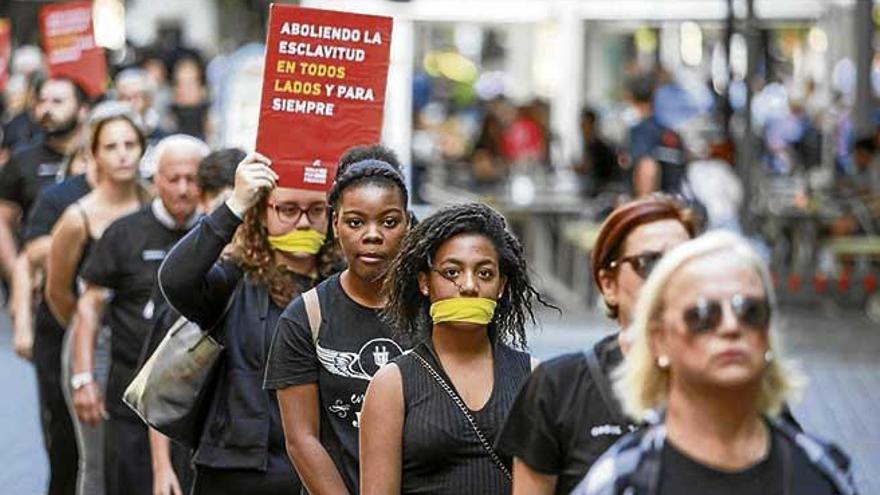 ´Caminantes por la libertad´, en la plaza de España.