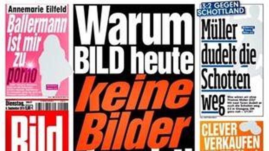El tabloide 'Bild' quita las imágenes de su portada en protesta por las críticas recibidas por publicar la foto de Aylan