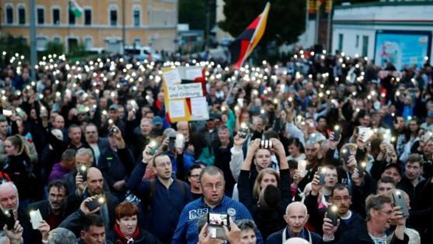 Nova manifestació ultradretana a la ciutat de Chemnitz (Alemanya)