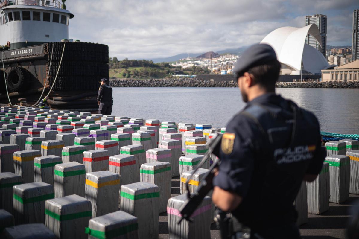 El mayor alijo de cocaína de Europa, en Tenerife