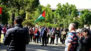 Los trabajadores de la Universidad de Zaragoza se suman a la acampada pro Palestina