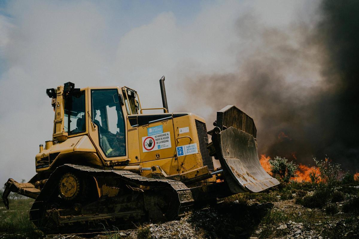 El incendio de Boborás, el primer foco importante en Ourense antes del verano