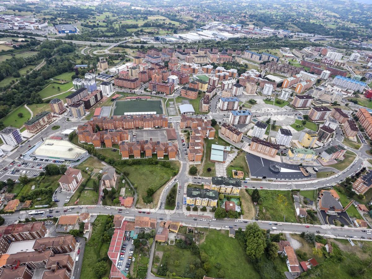 Una vista aérea de La Corredoria.
