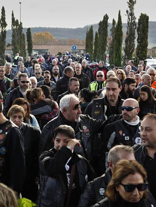 Despedida a José Julio Heres, "Chinorris", el motorista fallecido en la autopista "Y"