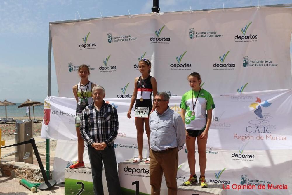 Final de triatlón de deporte escolar