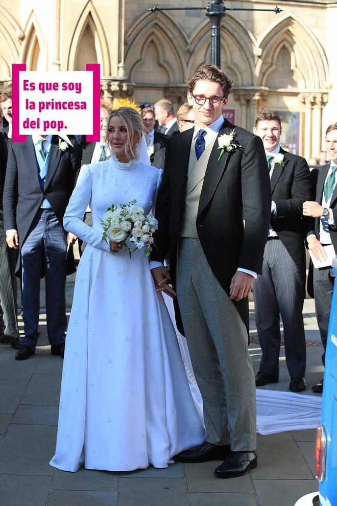 Ellie Goulding el día de su boda con su marido