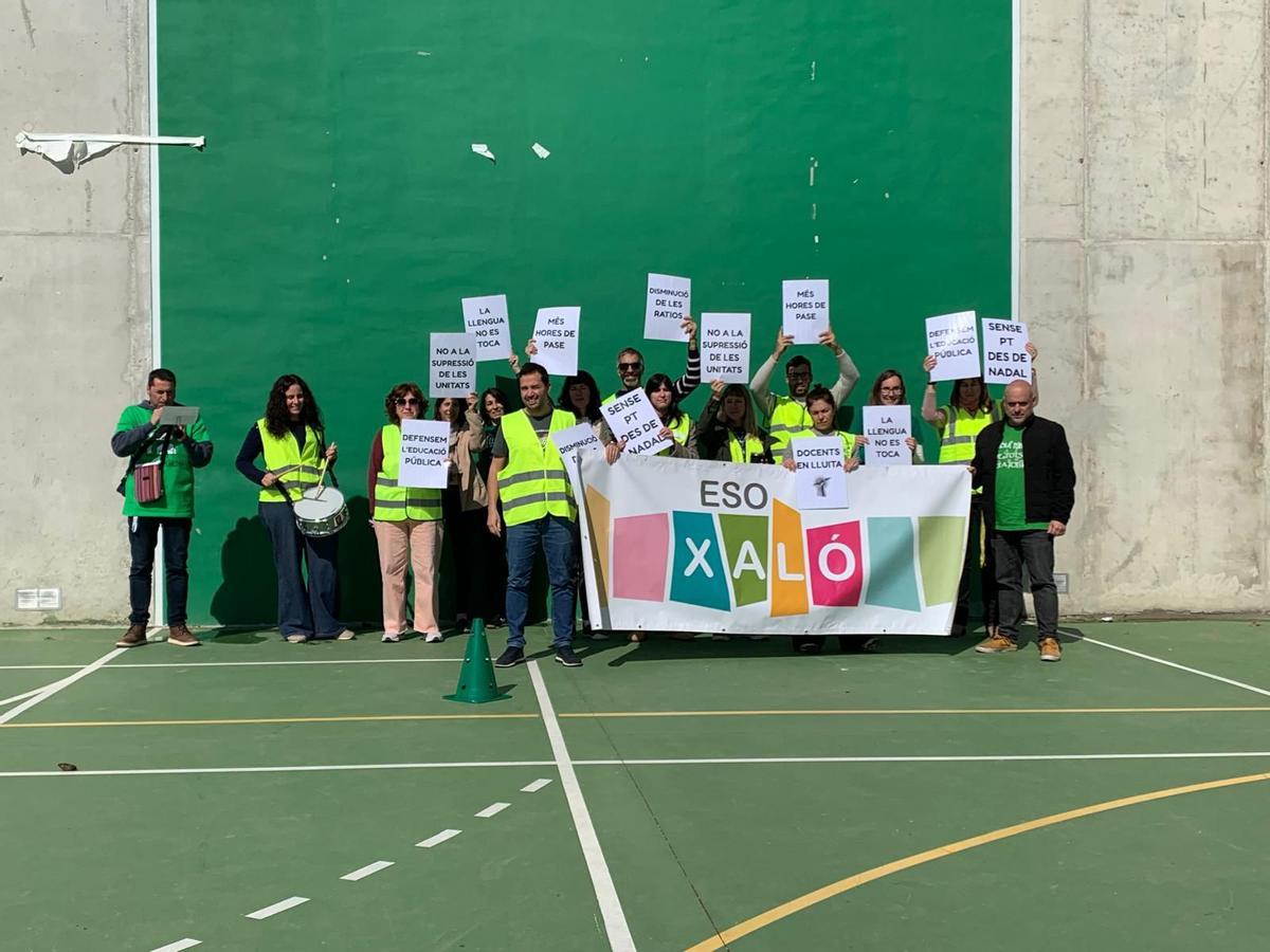 Protesta de los profesores del IES Josep Iborra de Xaló