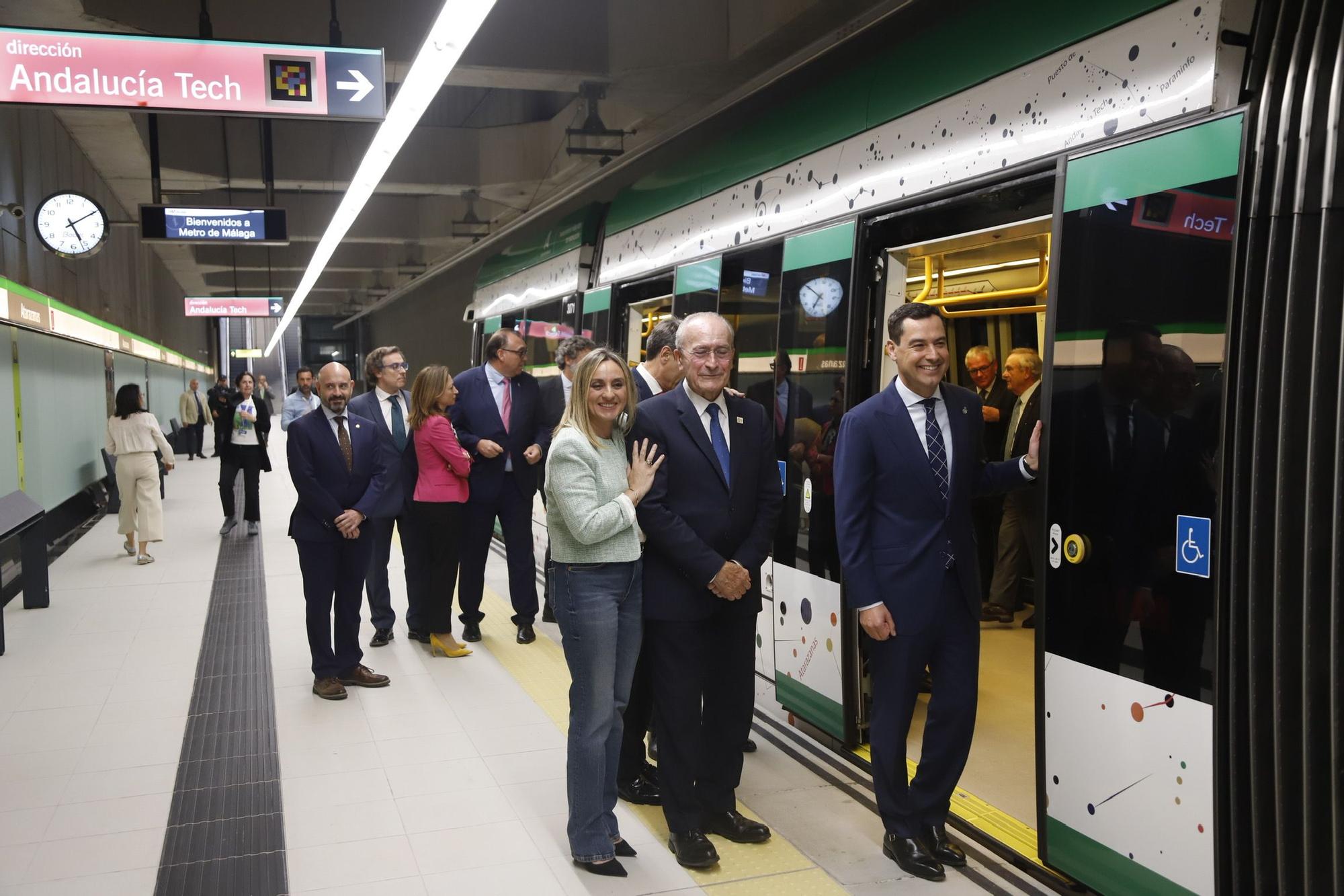 Inauguración de la ampliación del metro de Málaga hasta el Centro