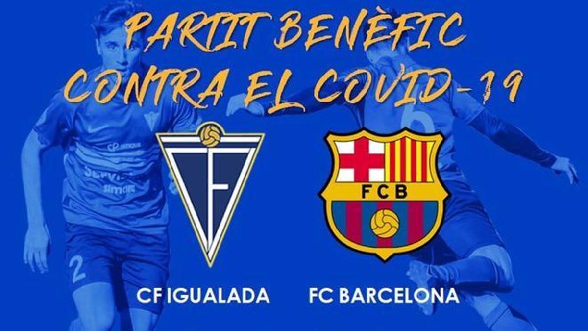 Cartel del Igualada -Barça que nunca llegó a jugarse