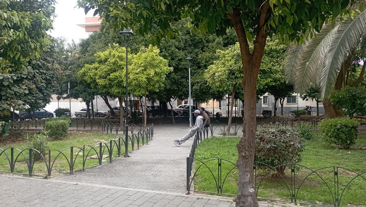 Otra vista de la plaza de los Cristos, ayer.