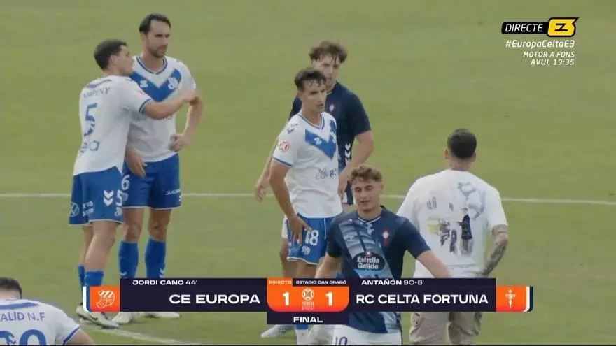 El Europa firma un empate desilusionante contra el Celta B