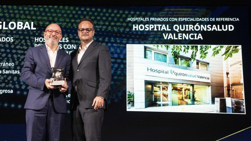 Quirónsalud Valencia, el hospital de la Comunidad Valenciana con más galardones en los premios TOP 20