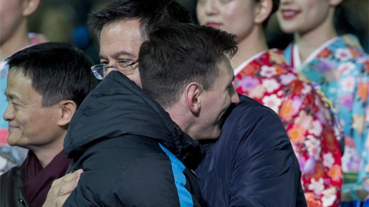 Bartomeu consoló a Messi